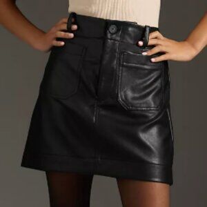 NWT Collette Faux-Leather Mini Skirt